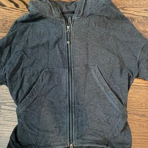 Size 6 Women’s gray hooded zip jacket